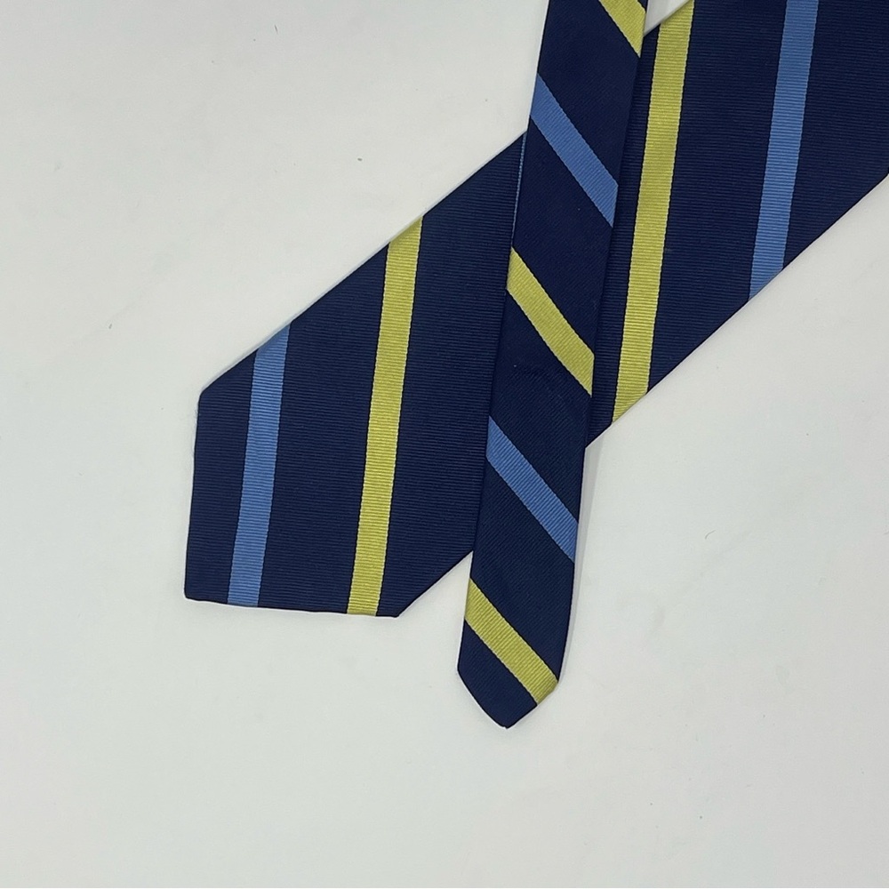 Brooks Brothers Makers Silk Tie Blue Green Stripe 4x57